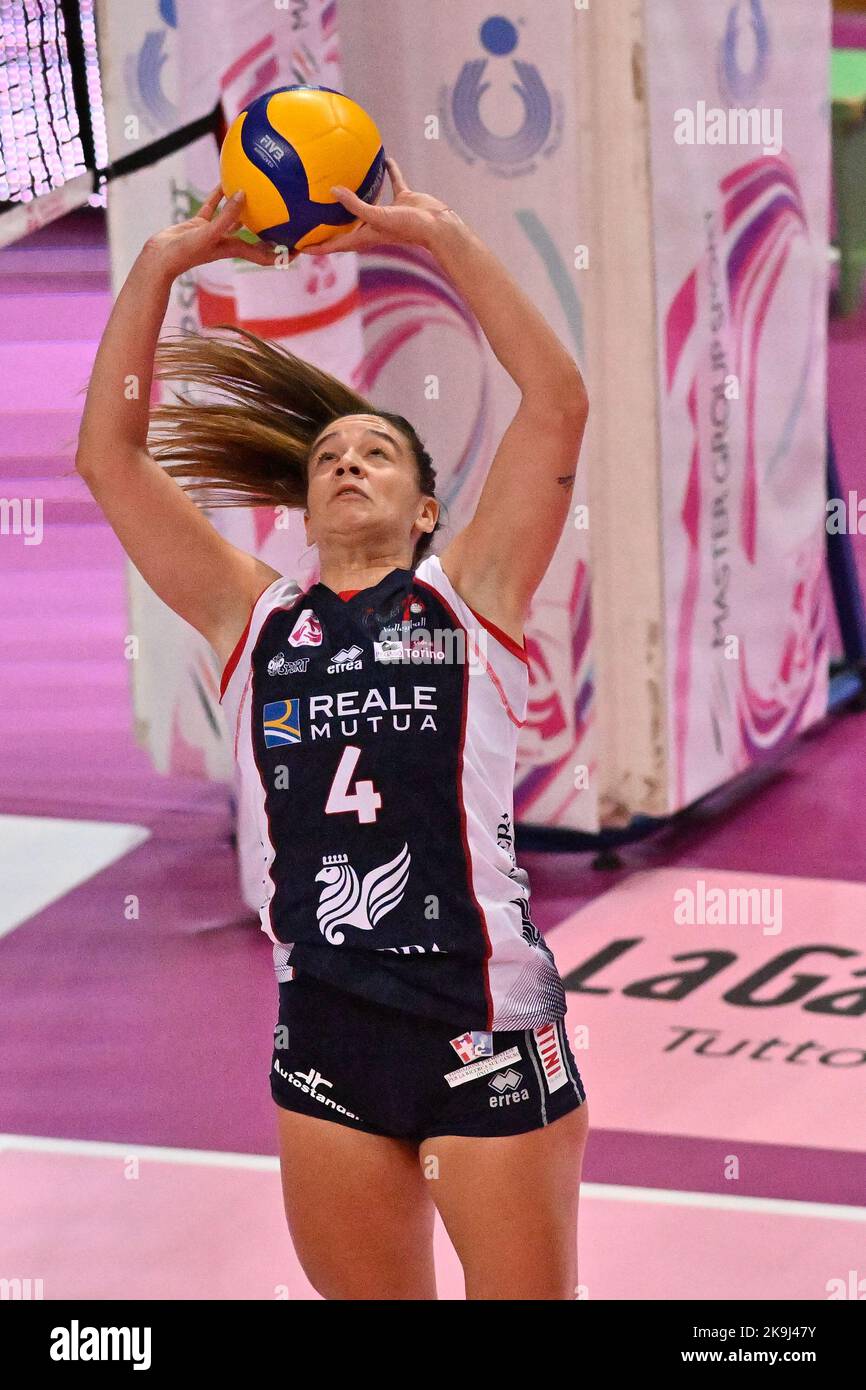 Pala Ubi Banca, Cuneo, Italy, October 27, 2022, Bosio Francesca (Chieri)  during  Cuneo Granda Volley vs Reale Mutua Fenera Chieri ’76 - Volleyball It Stock Photo