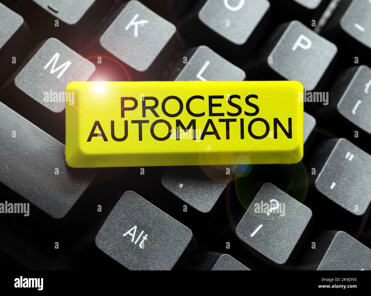 Text caption presenting Process Automation. Concept meaning the use of