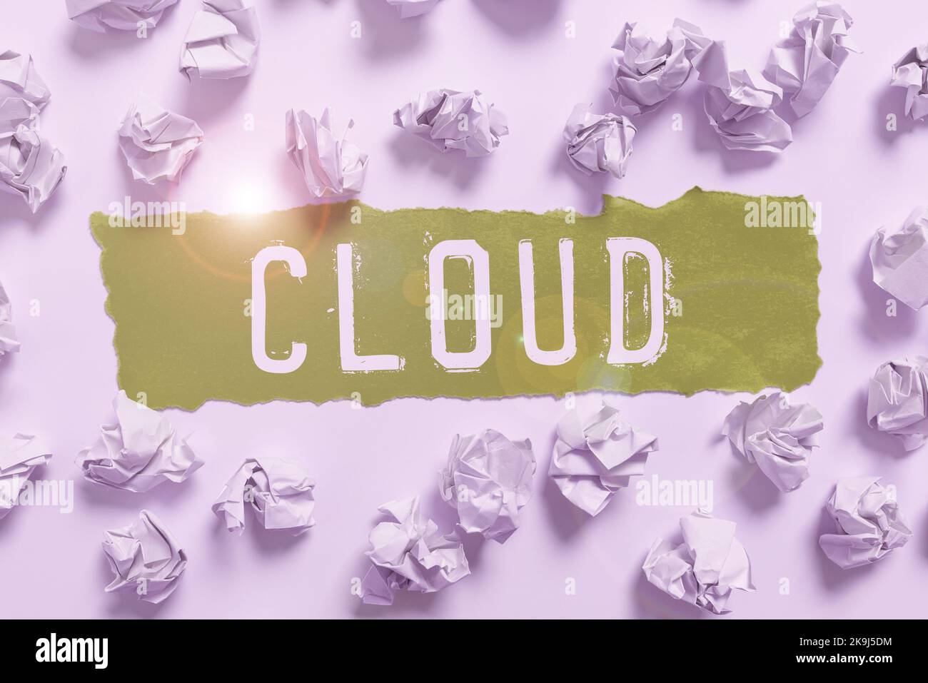 Text caption presenting Cloud. Business idea running workloads remotely