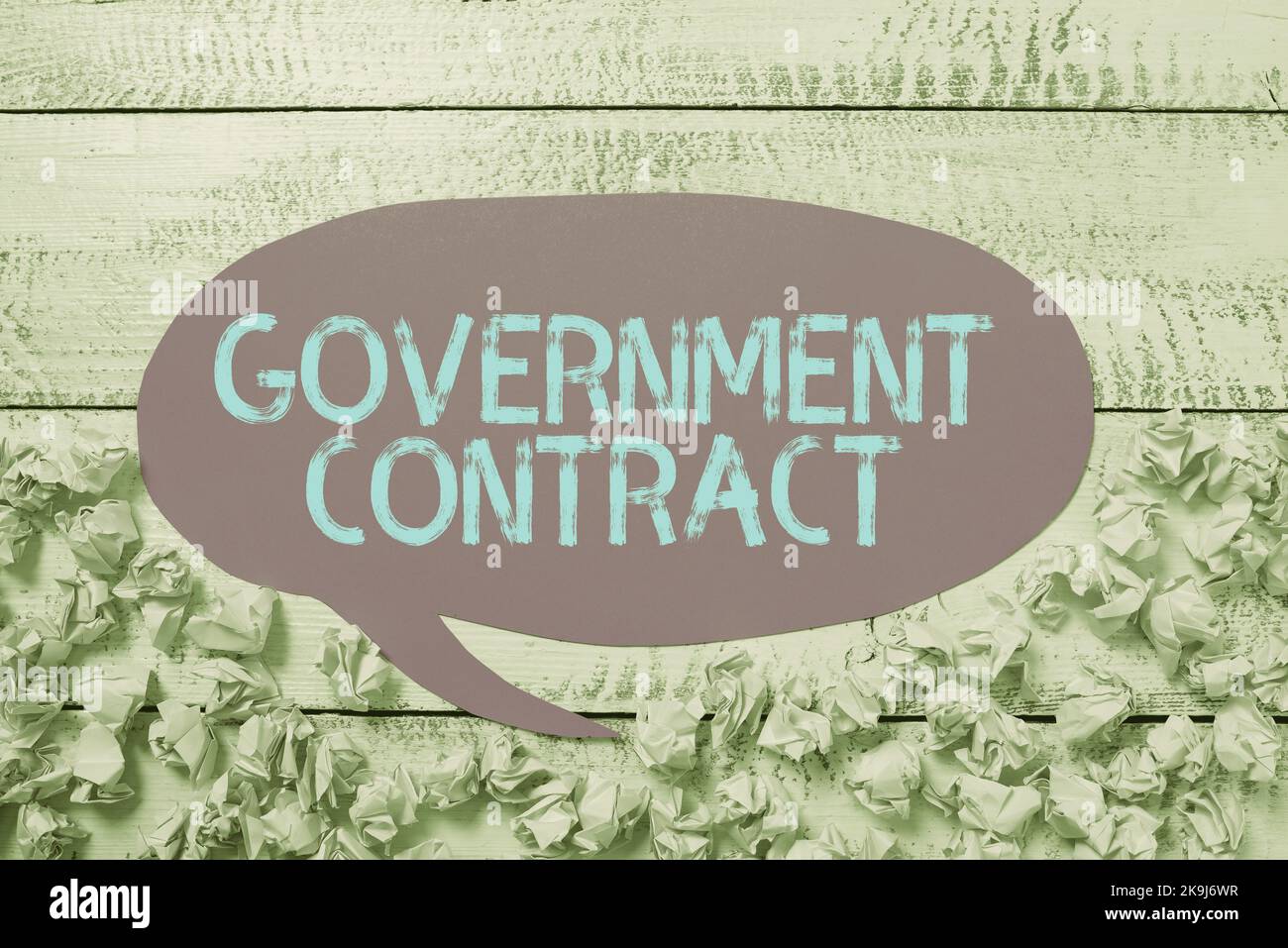 Hand writing sign Government Contract. Concept meaning Introduce New