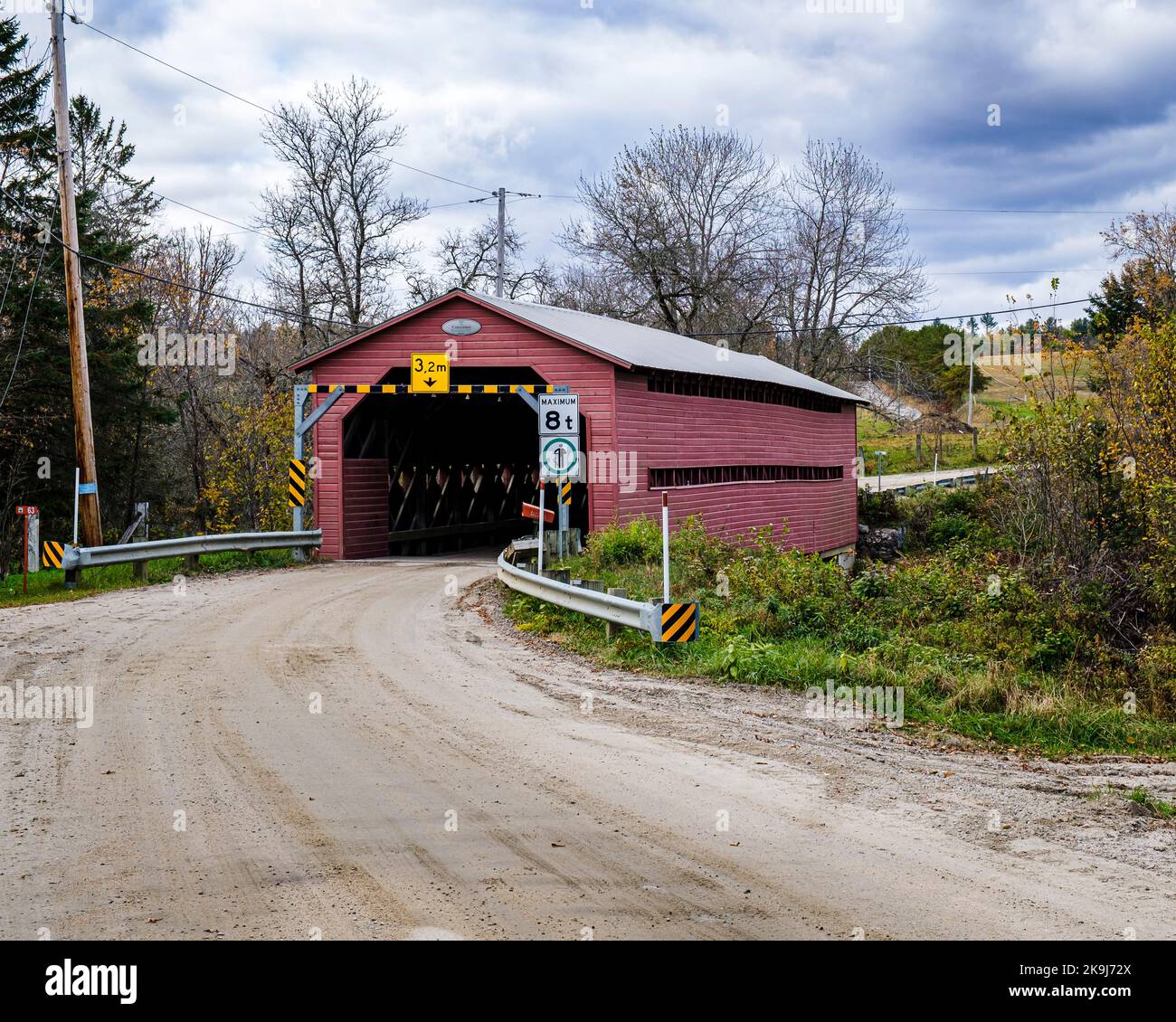 Traditional covered bridge built in the 1930's and known as the