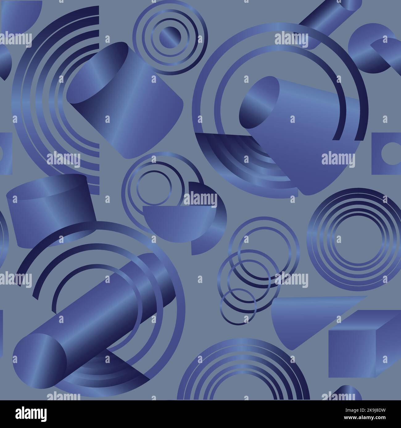 seamless pattern with blue geometric shapes and shapes made with ...