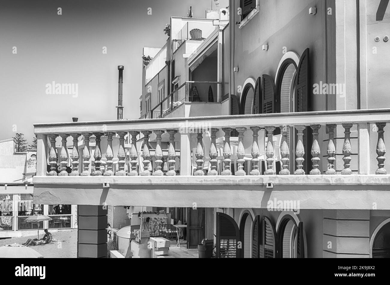 PUNTA SECCA, ITALY AUGUST 13, 2021 Location of the House of Inspector Montalbano, tv series