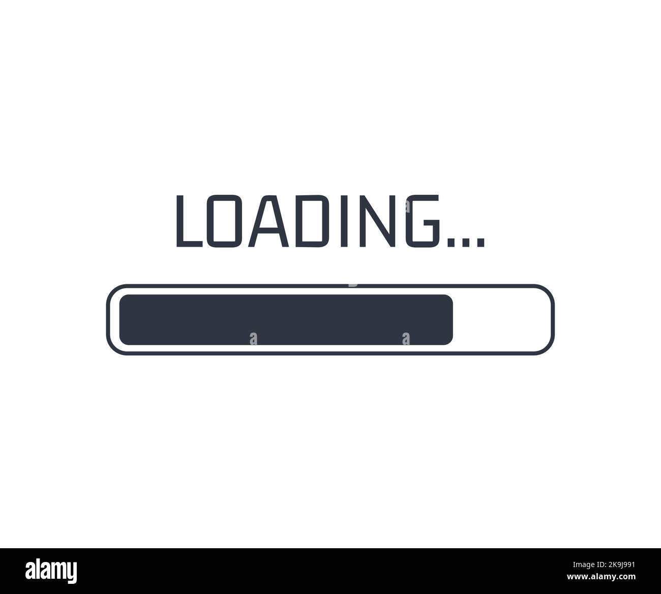 Monochromatic loading bar icon concept of data transfer software