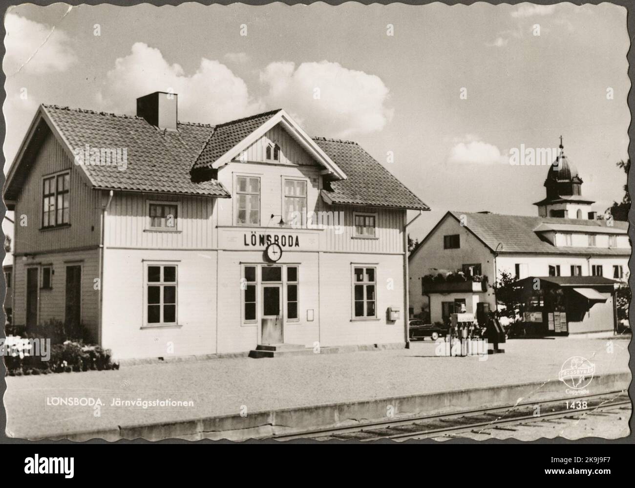 Lönsboda station house Stock Photo - Alamy