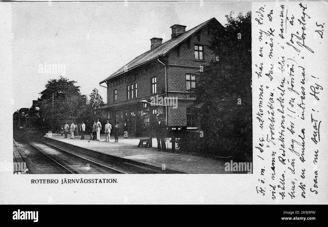 Rotebro railway station Stock Photo - Alamy