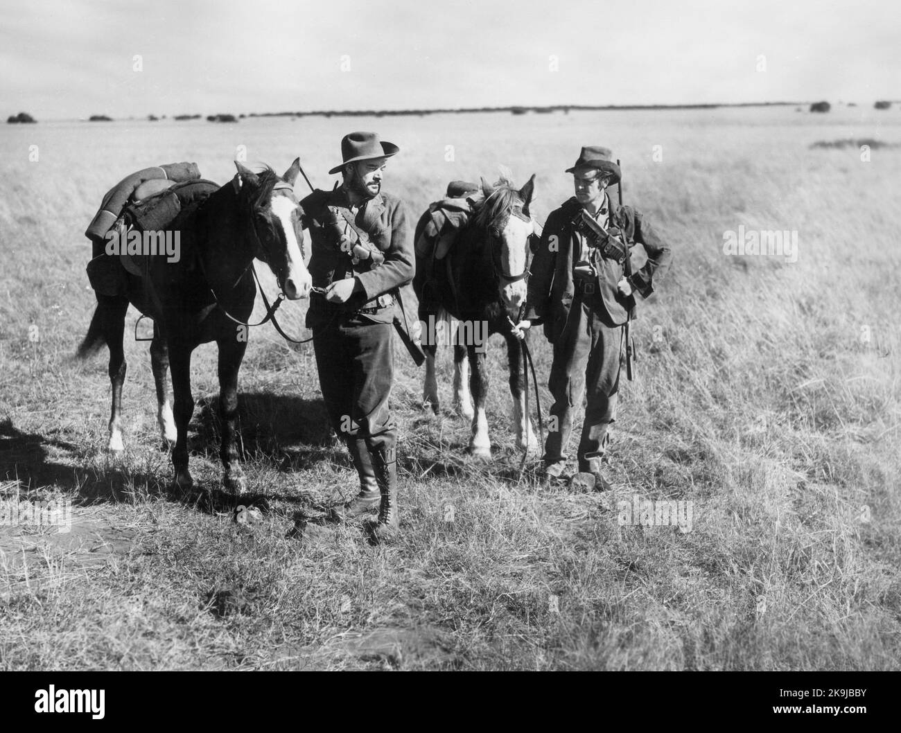 Jack Hawkins, Dennis Price, onset of the British Film, "Fortune in