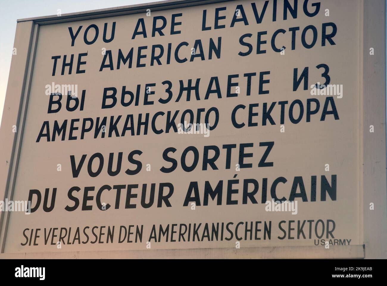 Checkpoint Charlie sign, Berlin, Germany Stock Photo - Alamy