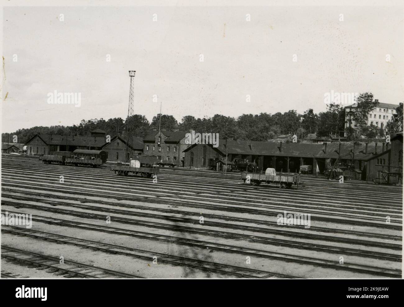 Tomteboda. State Railways, SJ. The locomotives with steam locomotives ...