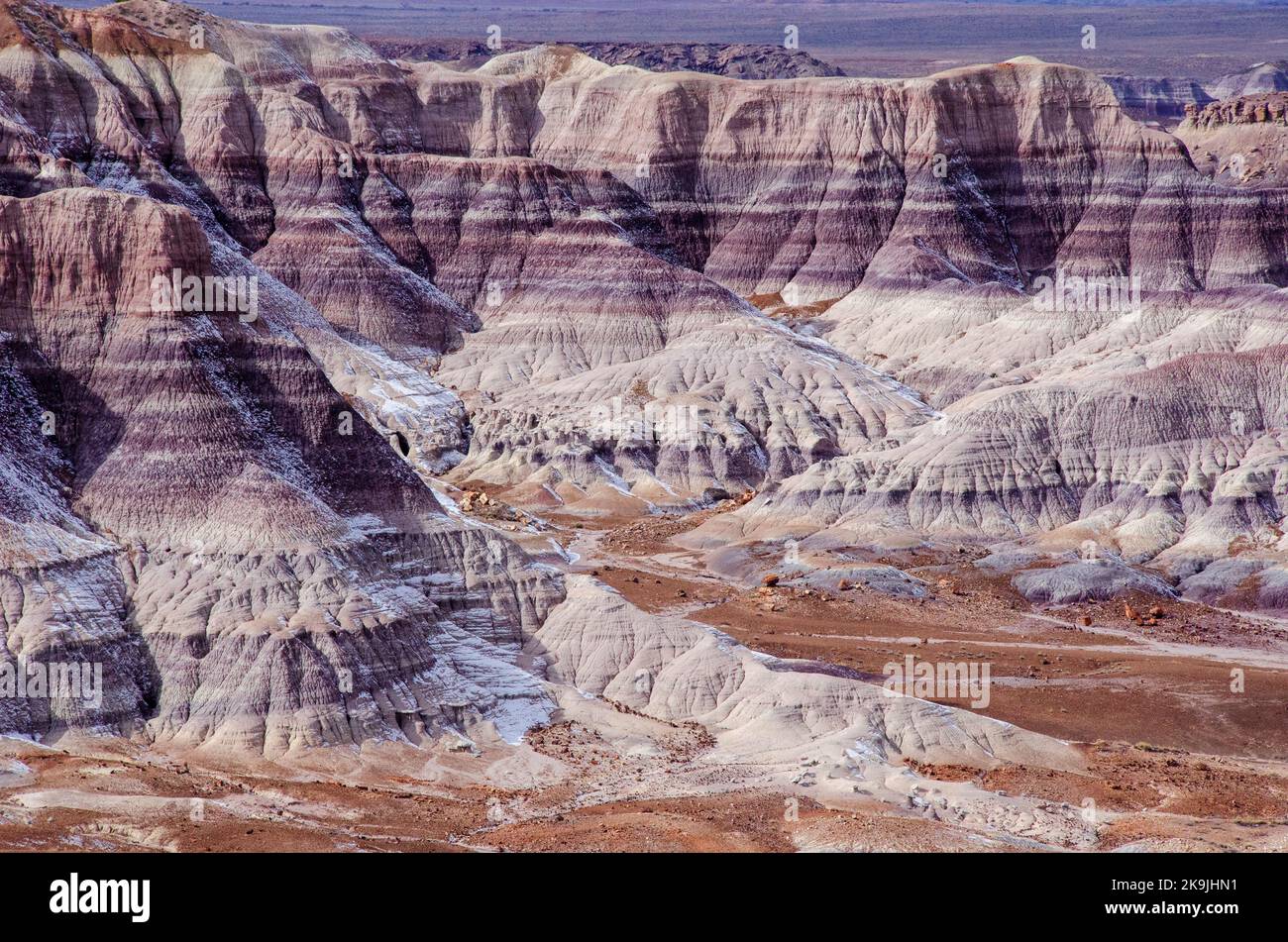 Painted Desert National Park badlands from Main Park Road Stock Photo