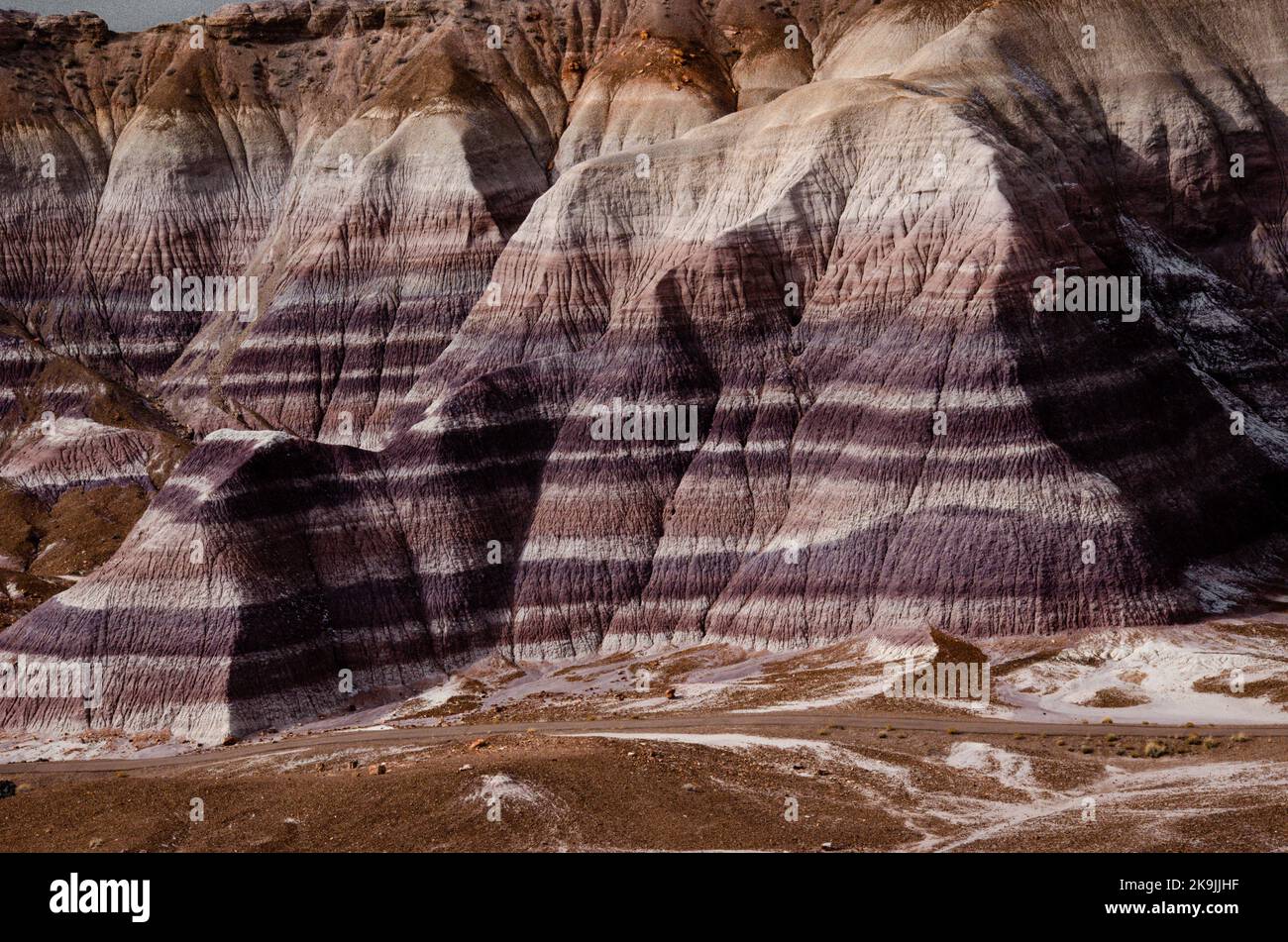 Painted Desert National Park badlands from Main Park Road Stock Photo