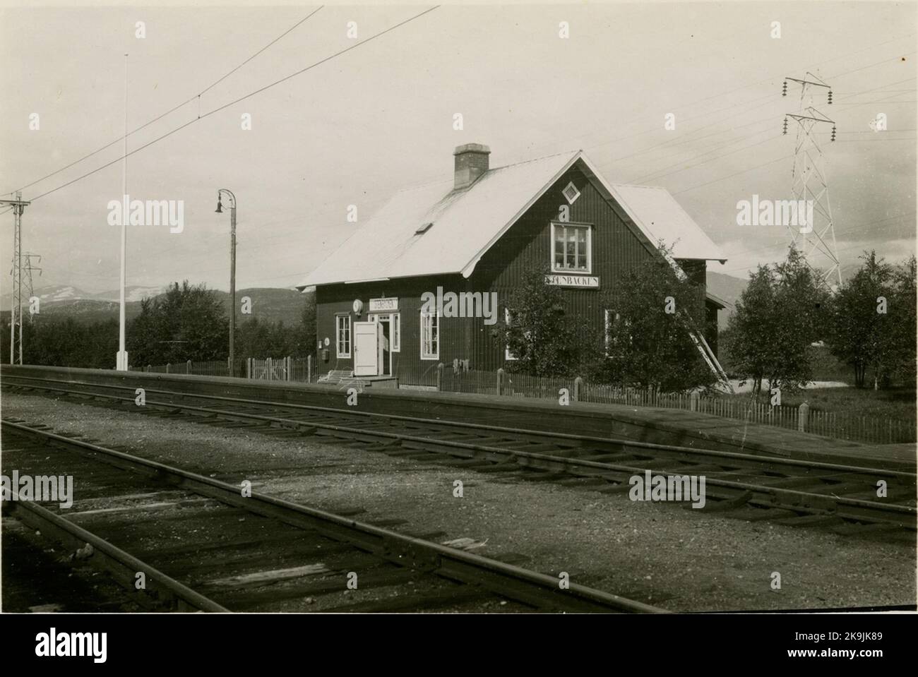 Stenbacken station. State Railways, SJ. The course opened in 1903. The