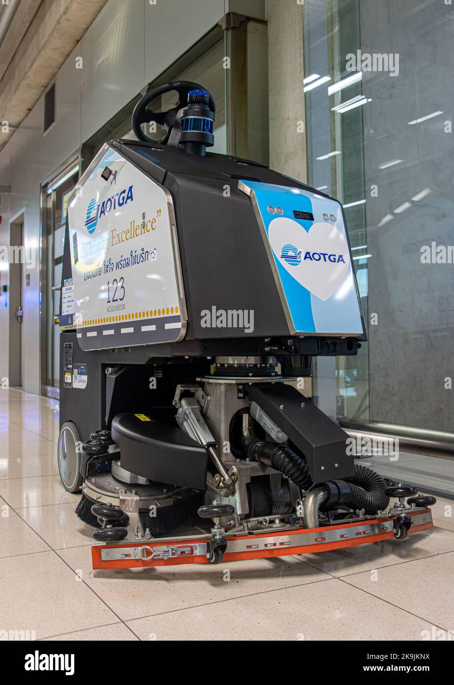 BANGKOK, THAILAND, SEP 15 2022, An automatic cleaning machine in the