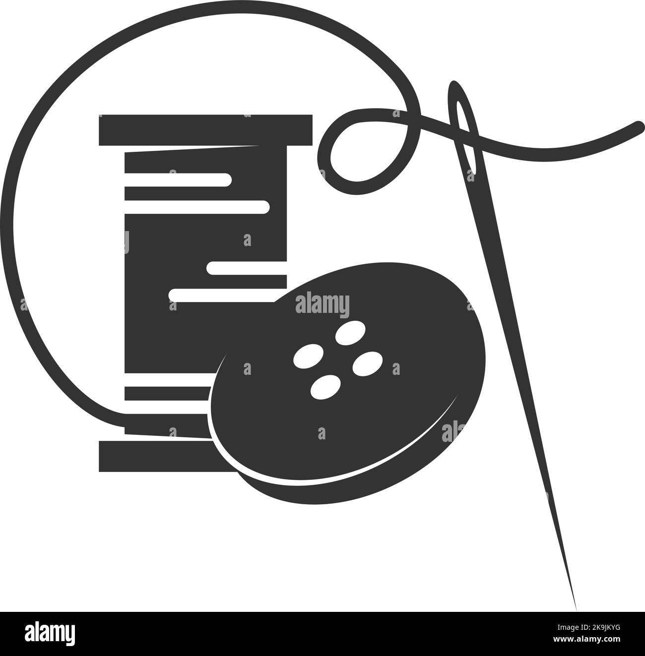 Sewing tailor logo Icon Illustration Brand Identity Stock Vector Image ...