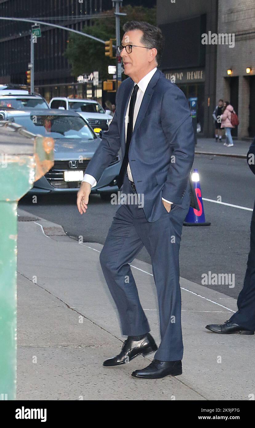 Celebrities At The Late Show With Stephen Colbert Studios PICTURED