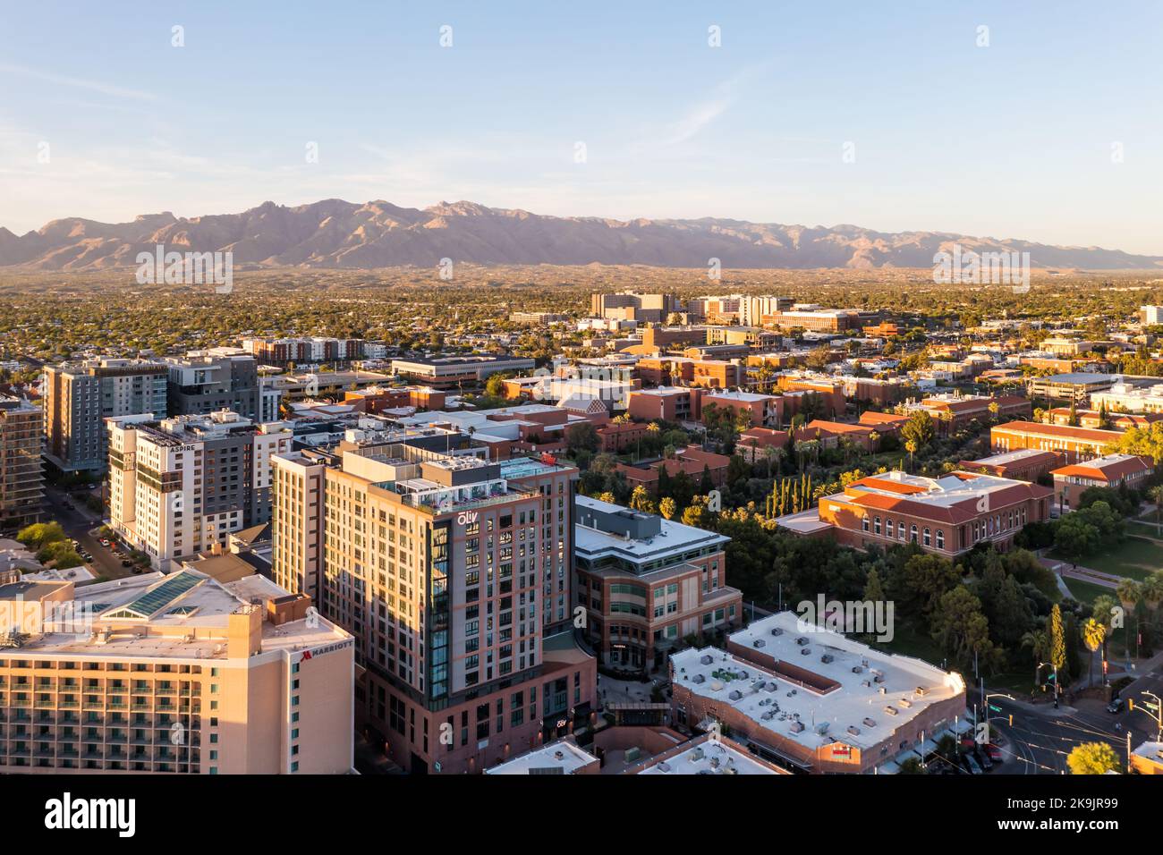 Oliv building Tucson Arizona, student college apartment complex Stock Photo