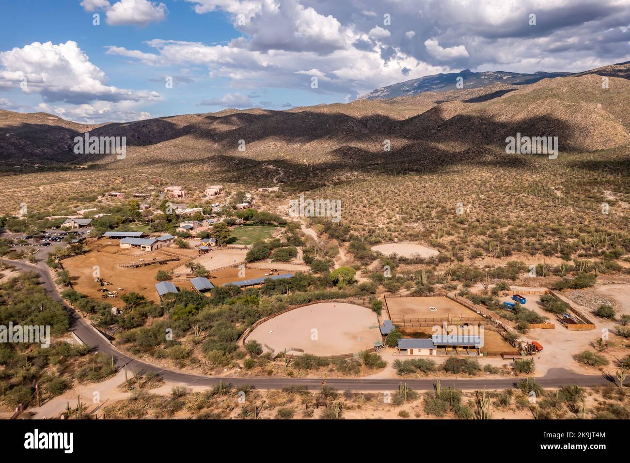 Tanque Verde Ranch in Tucson, Arizona, aerial view Stock Photo - Alamy