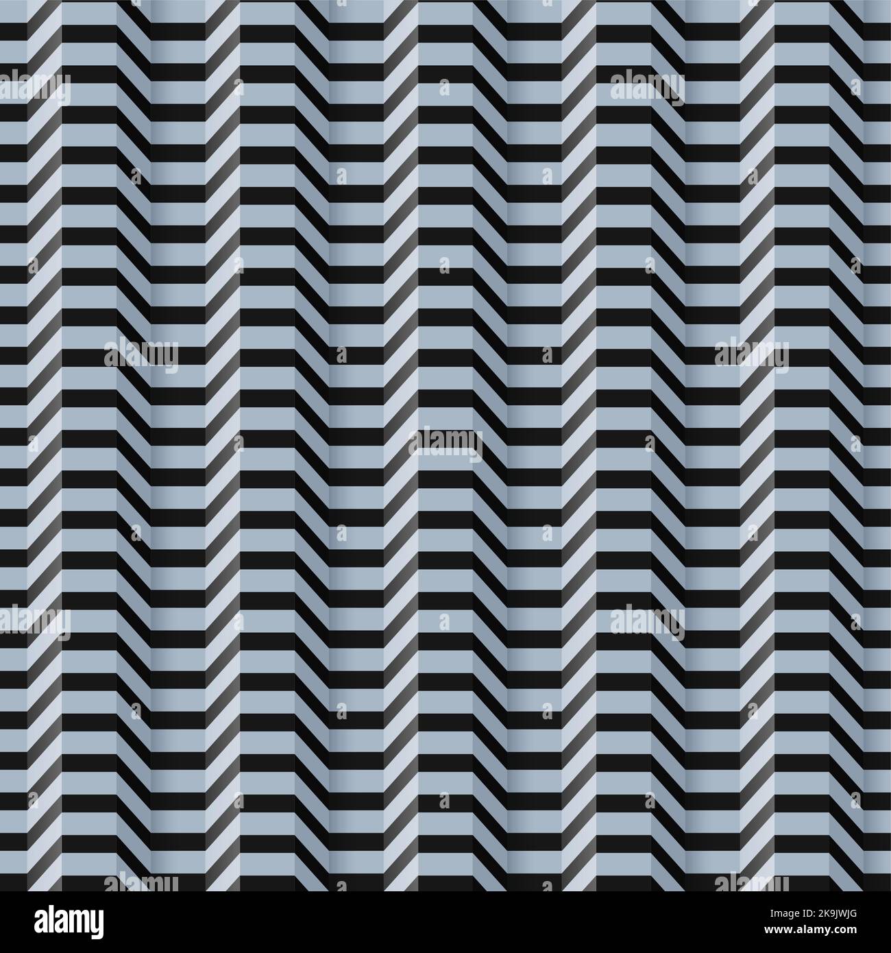 Abstract seamless straight pattern with gorizontal wave broken black ...