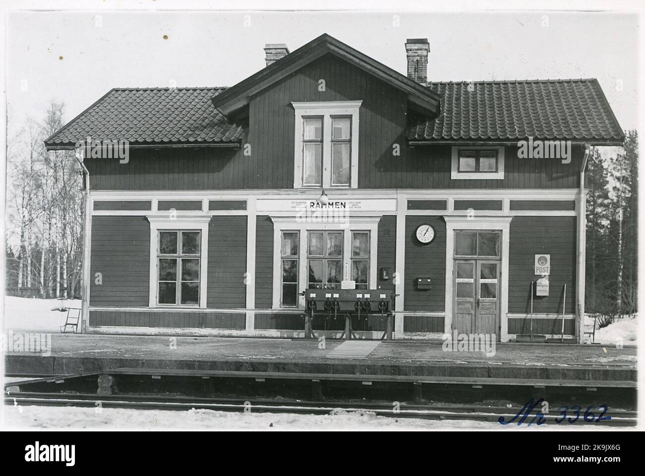 Rammen station house. Stock Photo