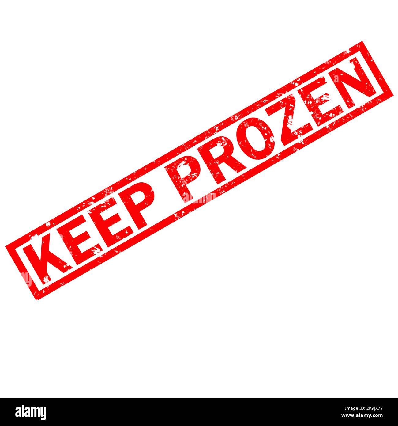 Keep Frozen red grunge rubber stamp on white background. Keep Frozen stamp sign. Keep Frozen symbol. Flat style. Stock Photo