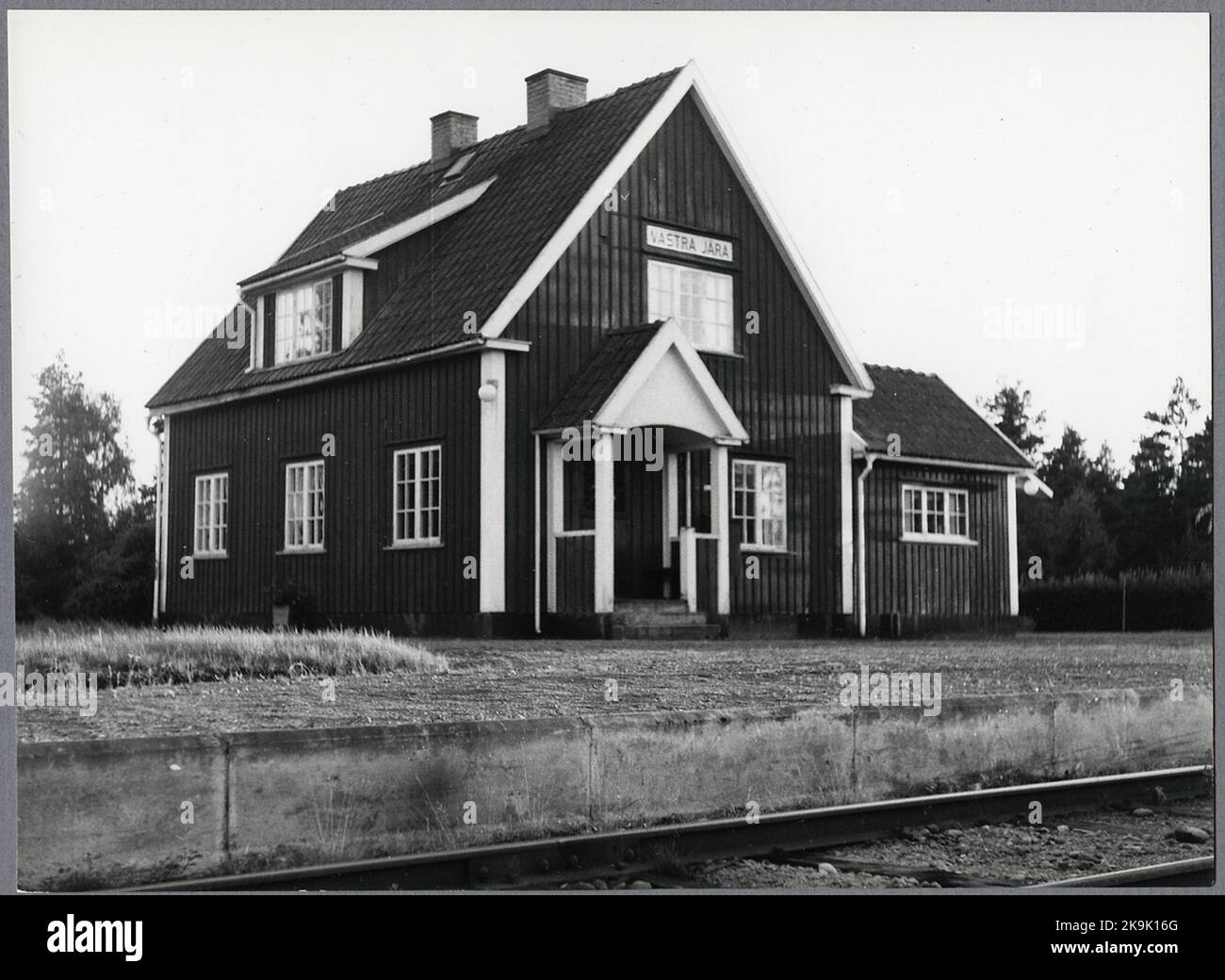 Western Jär stop. Closing of the band Ulricehamn - Jönköping on September 1, 1960. Stock Photo