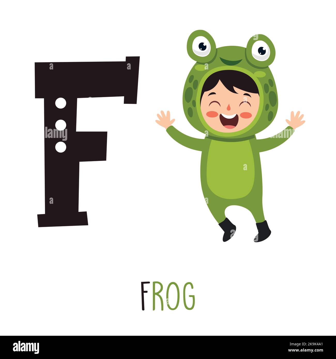 Character In Animal Costume Showing Alphabet Letter Stock Vector Image