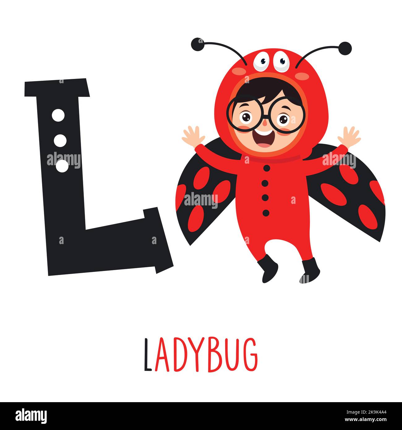 Character In Animal Costume Showing Alphabet Letter Stock Vector Image