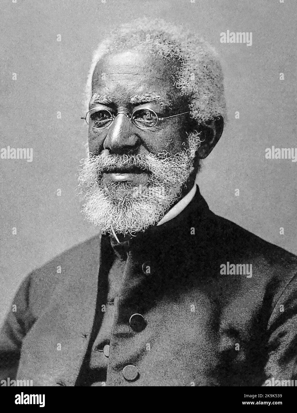 Alexander Crummell (1819–1898) was a pioneering African-American minister, academic, missionary to Liberia, and African nationalist. He was ordained as an Episcopal priest in the United States and went to England in the late 1840s to raise money for his church by lecturing about American slavery. Abolitionists, such as William Wilberforce,  supported his three years of study at Queens' College, Cambridge, where Crummell became the first officially recorded black graduate of Cambridge University. Stock Photo