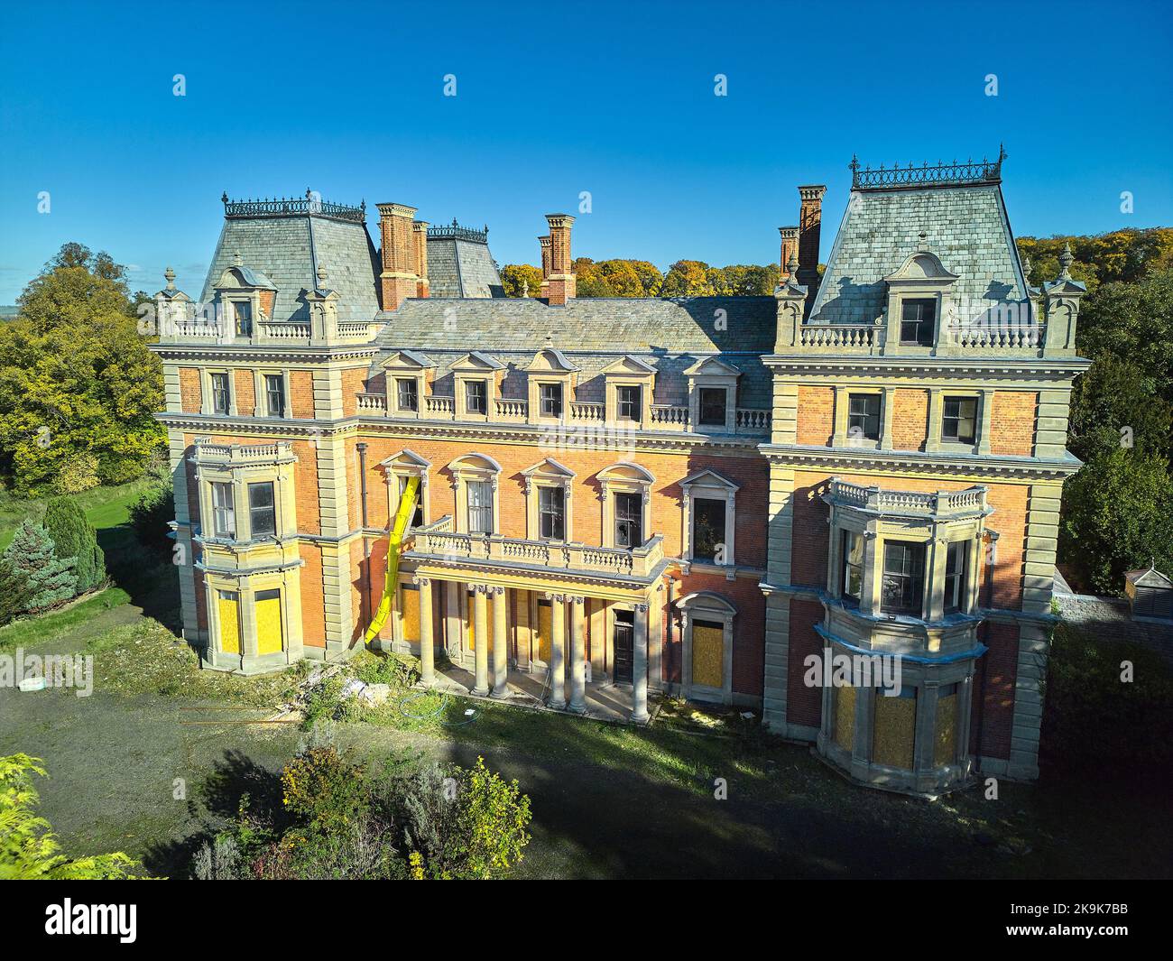 At Corby, England, East Carlton hall, a mansion dating from the late
