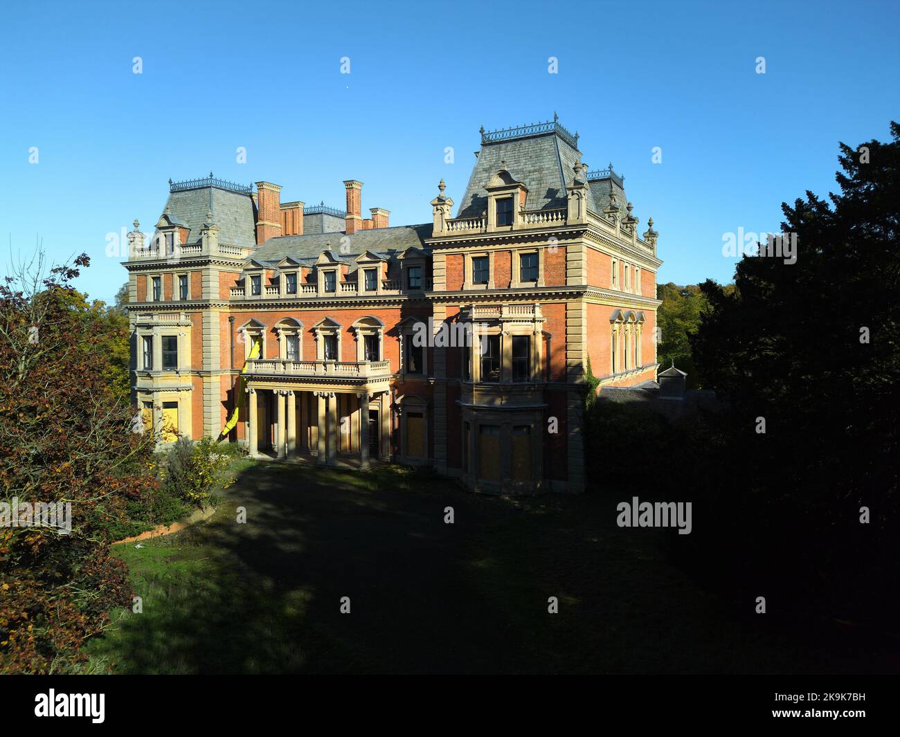 At Corby, England, East Carlton hall, a mansion dating from the late