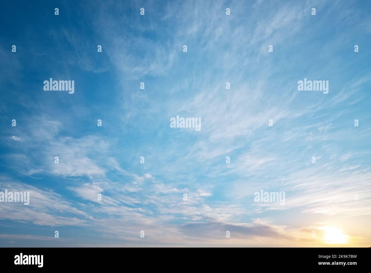 Sky background on sunset. Nature abstract composition Stock Photo