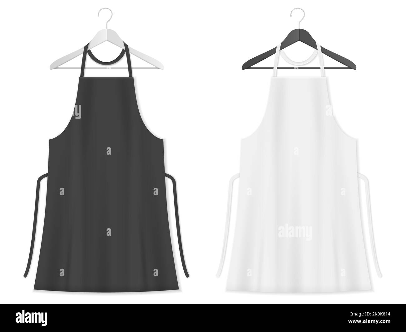 Kitchen apron set on a white background. Vector illustration Stock ...