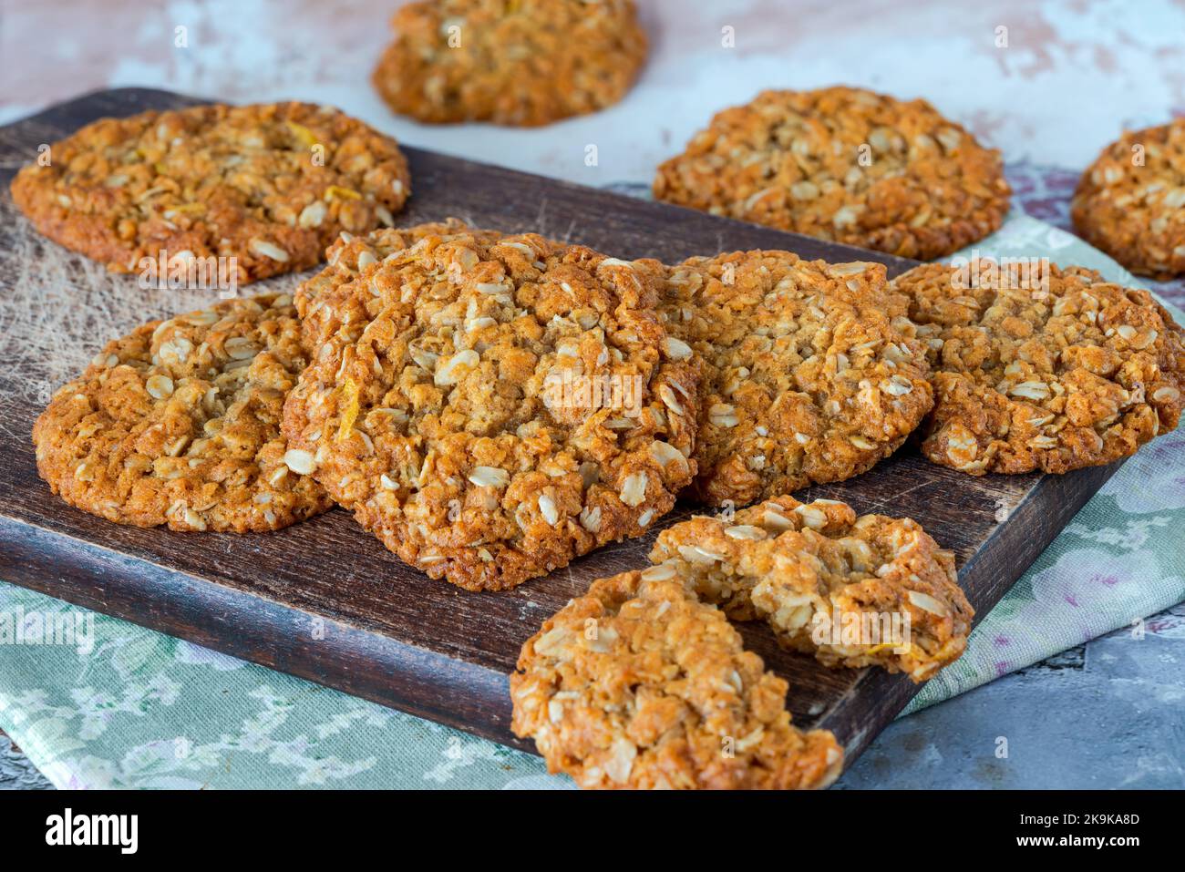 Anzac biscuits traditional sweet Australian oatmeal and coconut