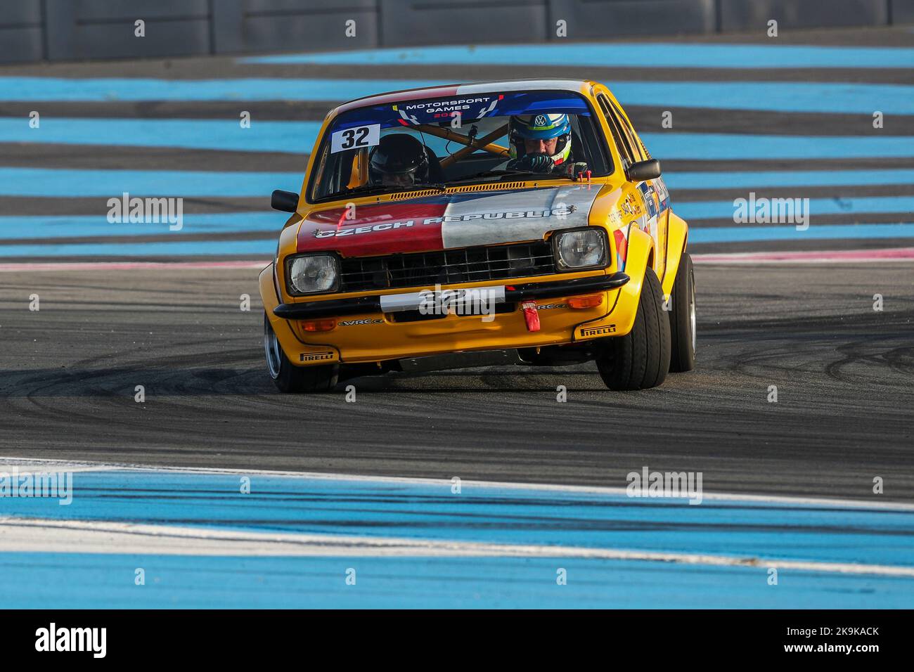 Le Castellet, France. 28th Oct, 2022. 32 Vojtěch Štajf (CZE), Vladimir Zelinka (CZE), Opel Kadett Coupe, action during the FIA Motorsport Games, on the Circuit Paul Ricard from October 27 to 30, 2022 in Le Castellet, France - Photo Jean-Marie Farina / DPPI Credit: DPPI Media/Alamy Live News Stock Photo