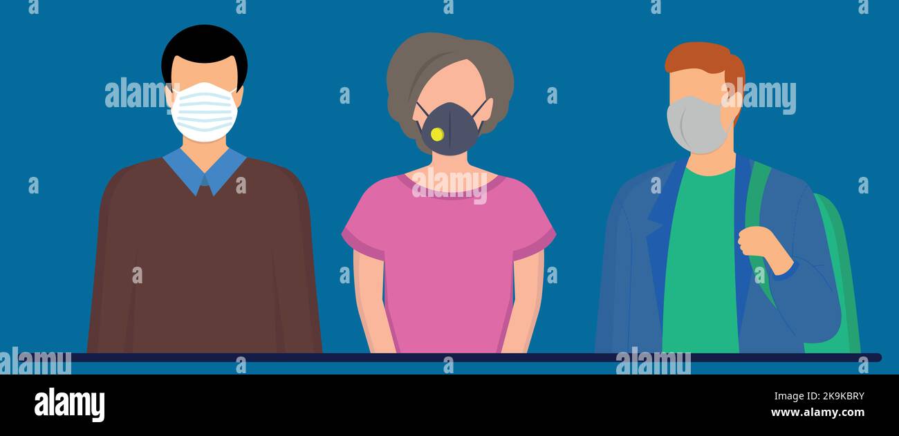 it is important to use protective masks in the workplace Stock Vector