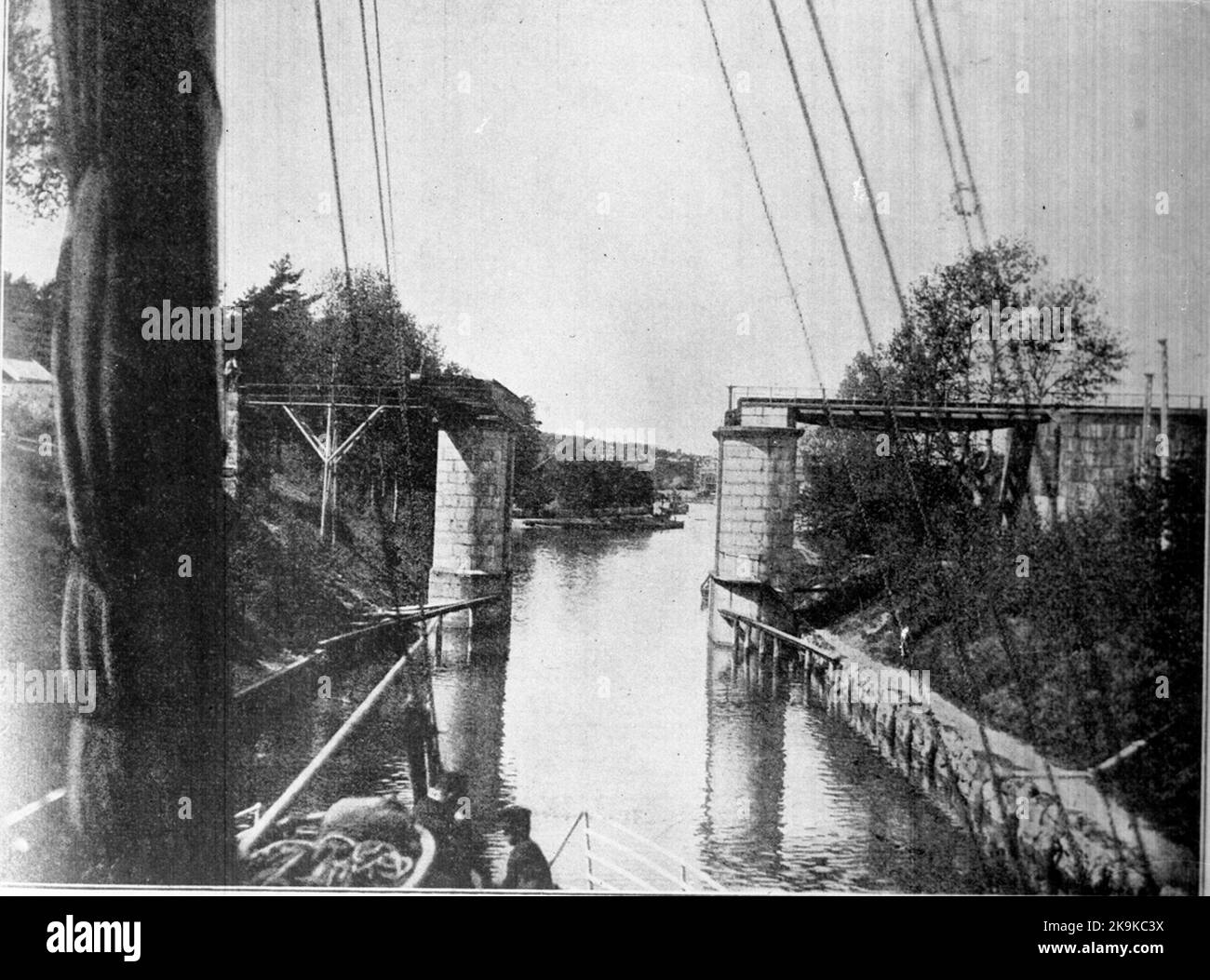Old swing bridge over the canal Stock Photo Alamy