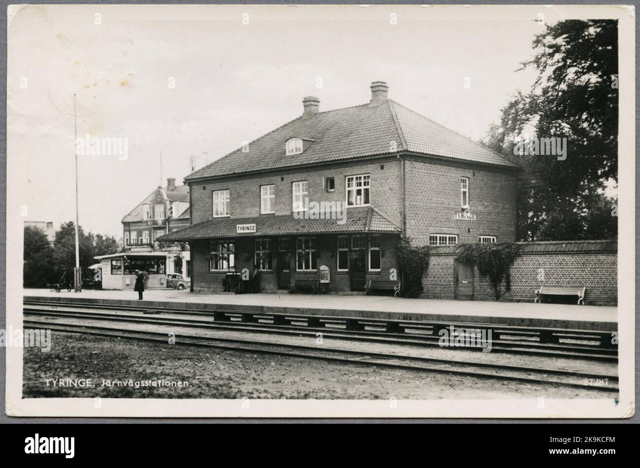 Tyringe railway station. Stock Photo