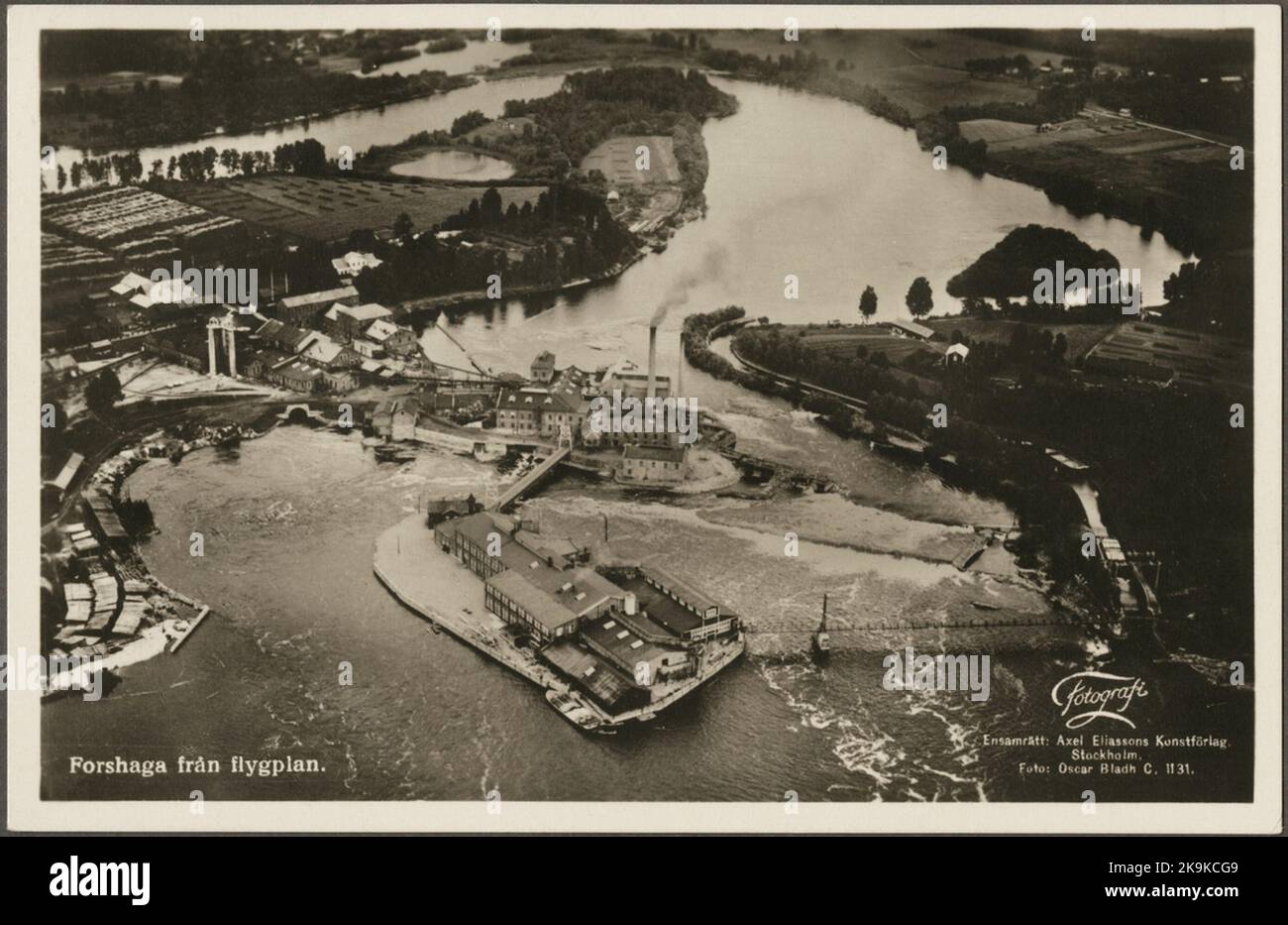 Aerial photo over Forshaga Stock Photo Alamy