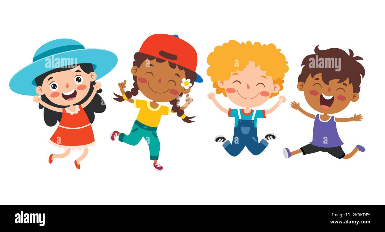 Multi Ethnic Kids Playing Together Stock Vector Image & Art - Alamy