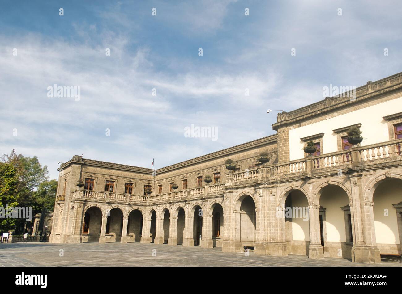 A Historical Chapultepec Castle in mexico city Stock Photo