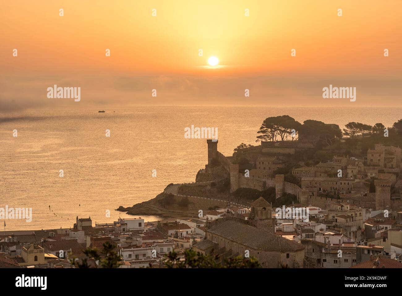 CASTLE TOSSA DE MAR COSTA BRAVA GERONA CATALONIA SPAIN Stock Photo