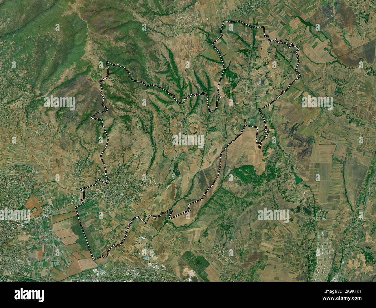 Aracinovo, municipality of Macedonia. High resolution satellite map