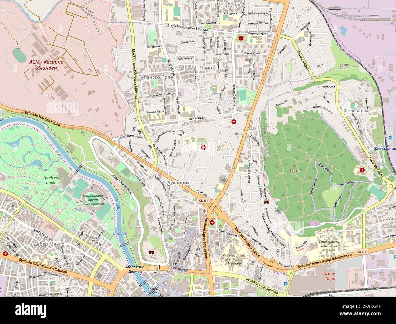 Cair, municipality of Macedonia. Open Street Map Stock Photo - Alamy