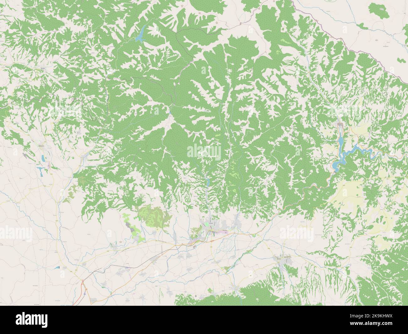 Kocani, municipality of Macedonia. Open Street Map Stock Photo - Alamy