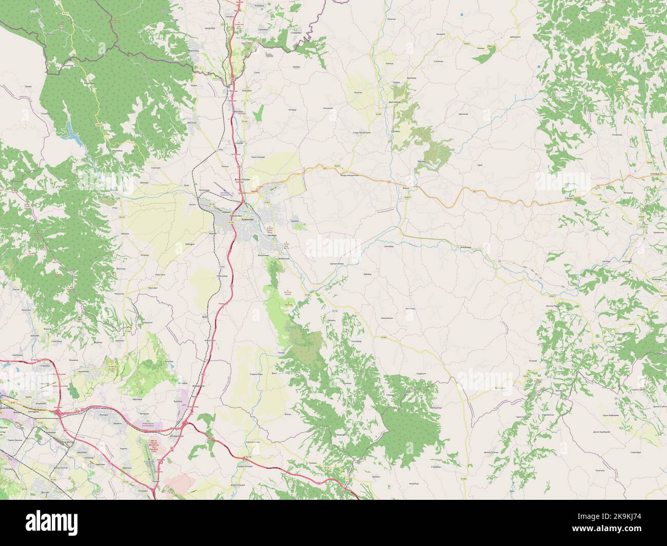 Kumanovo, municipality of Macedonia. Open Street Map Stock Photo - Alamy