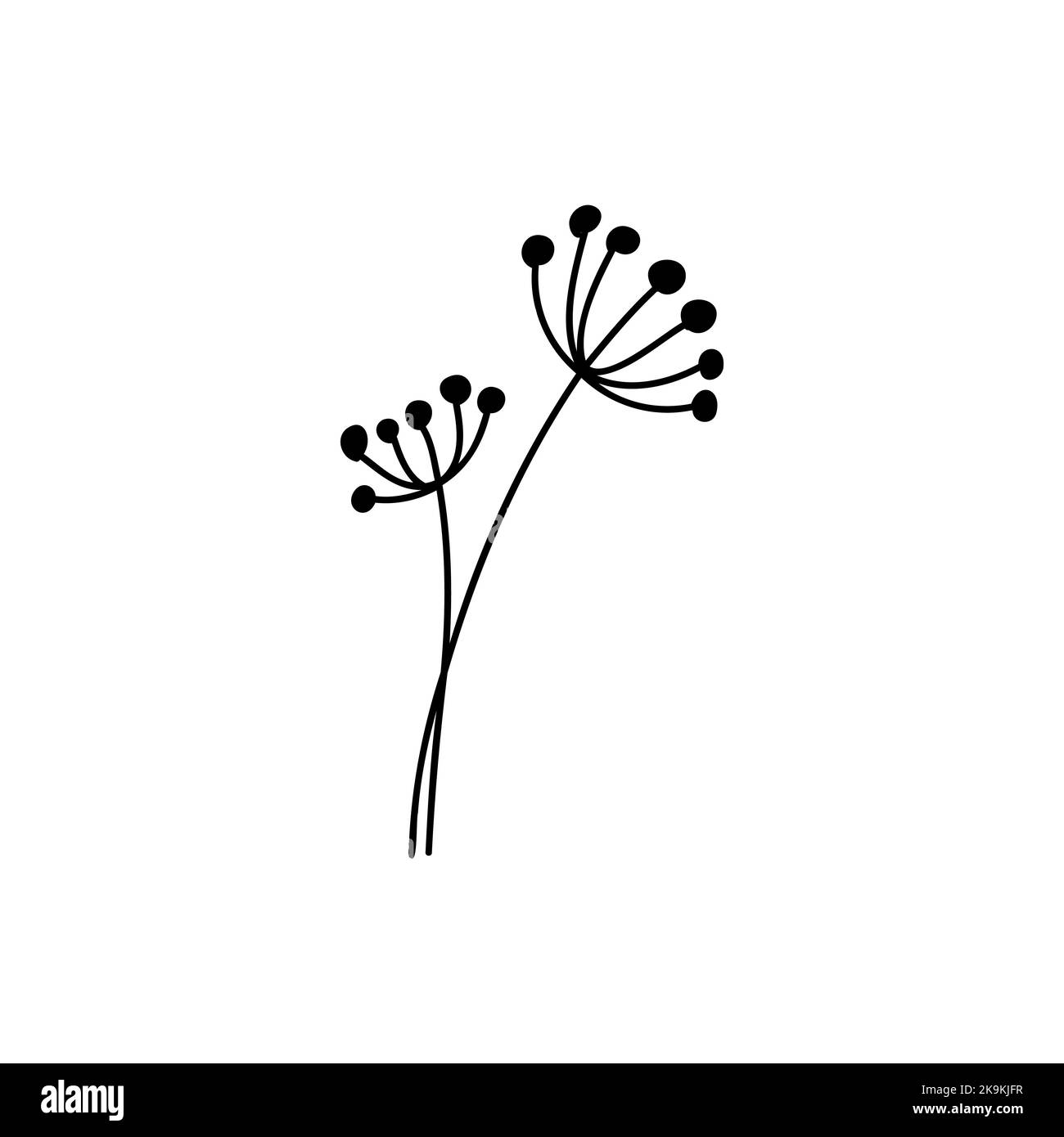 Doodle flower tattoo. Outline floral sketches. Vector hand drawn