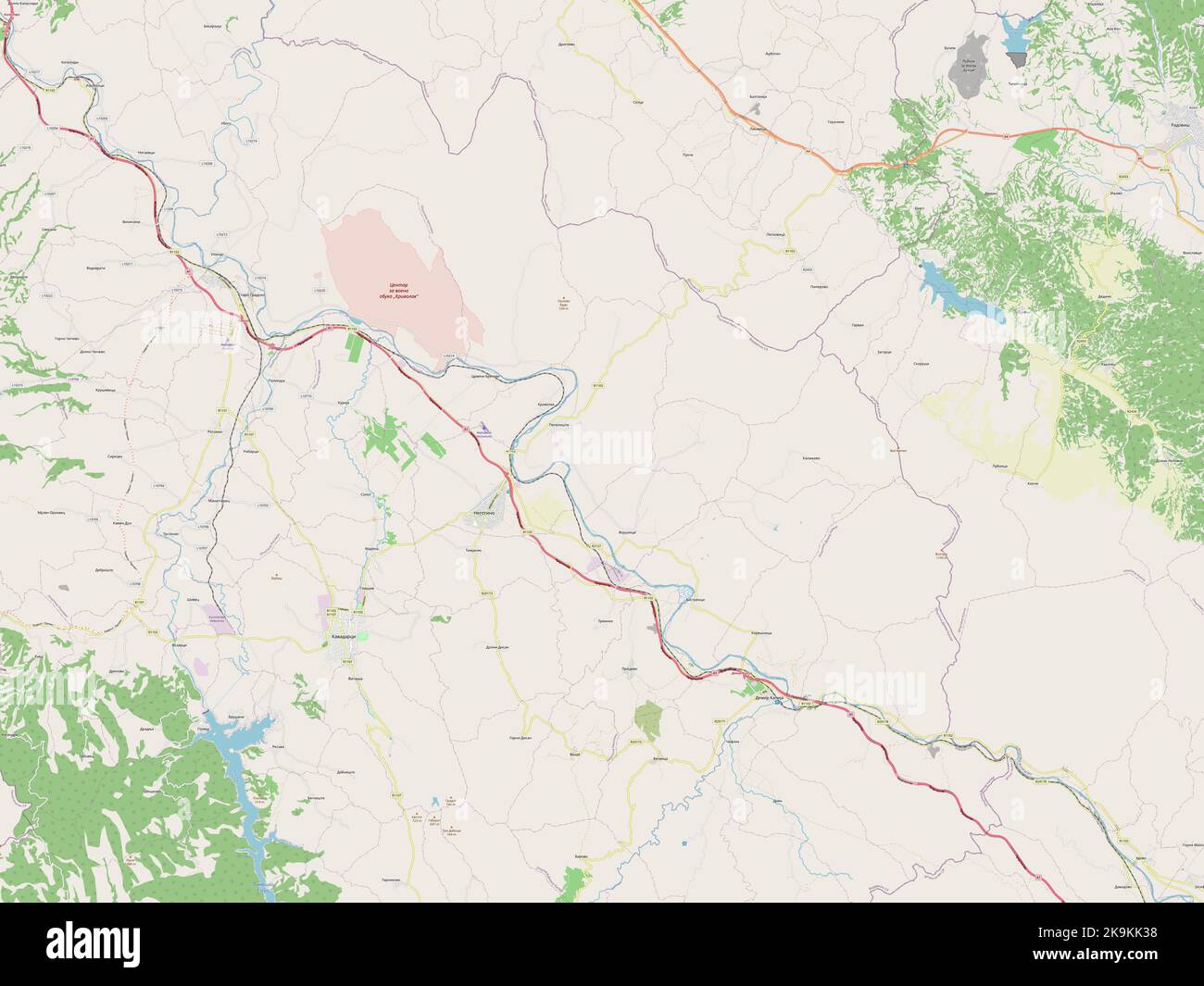 Negotino, municipality of Macedonia. Open Street Map Stock Photo - Alamy
