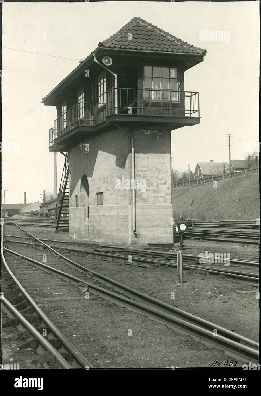 Switchgear house at Nässjö station Stock Photo Alamy
