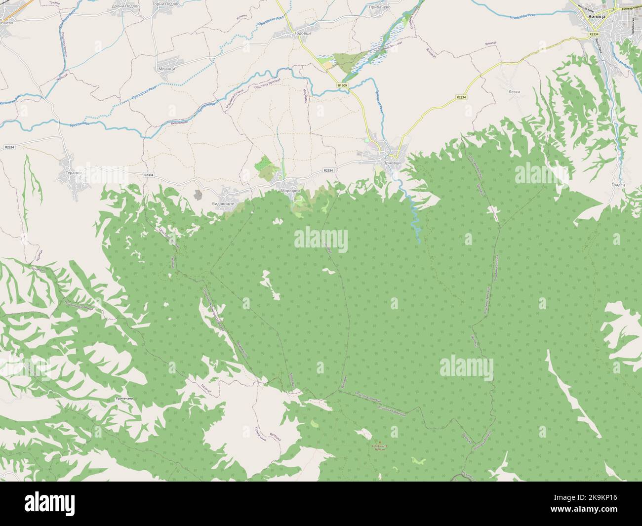 Zrnovci, municipality of Macedonia. Open Street Map Stock Photo Alamy