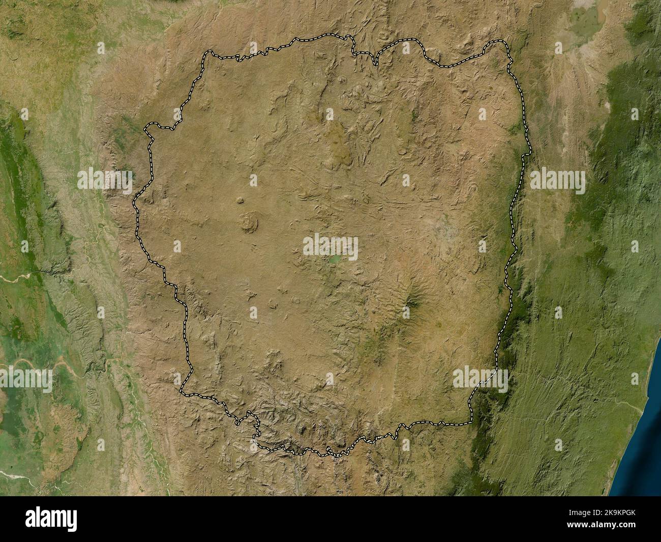 Antananarivo, autonomous province of Madagascar. Low resolution satellite map Stock Photo